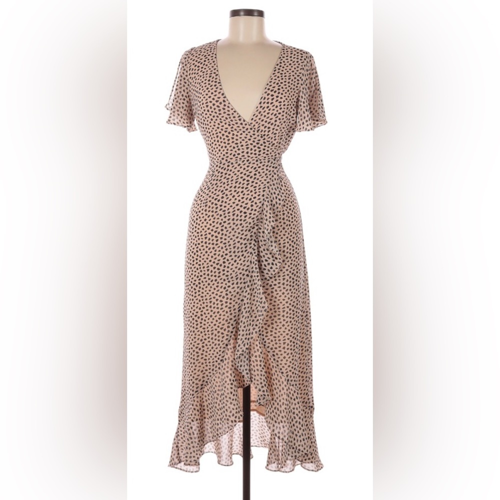 Animal print Farrow wrap dress, size Small